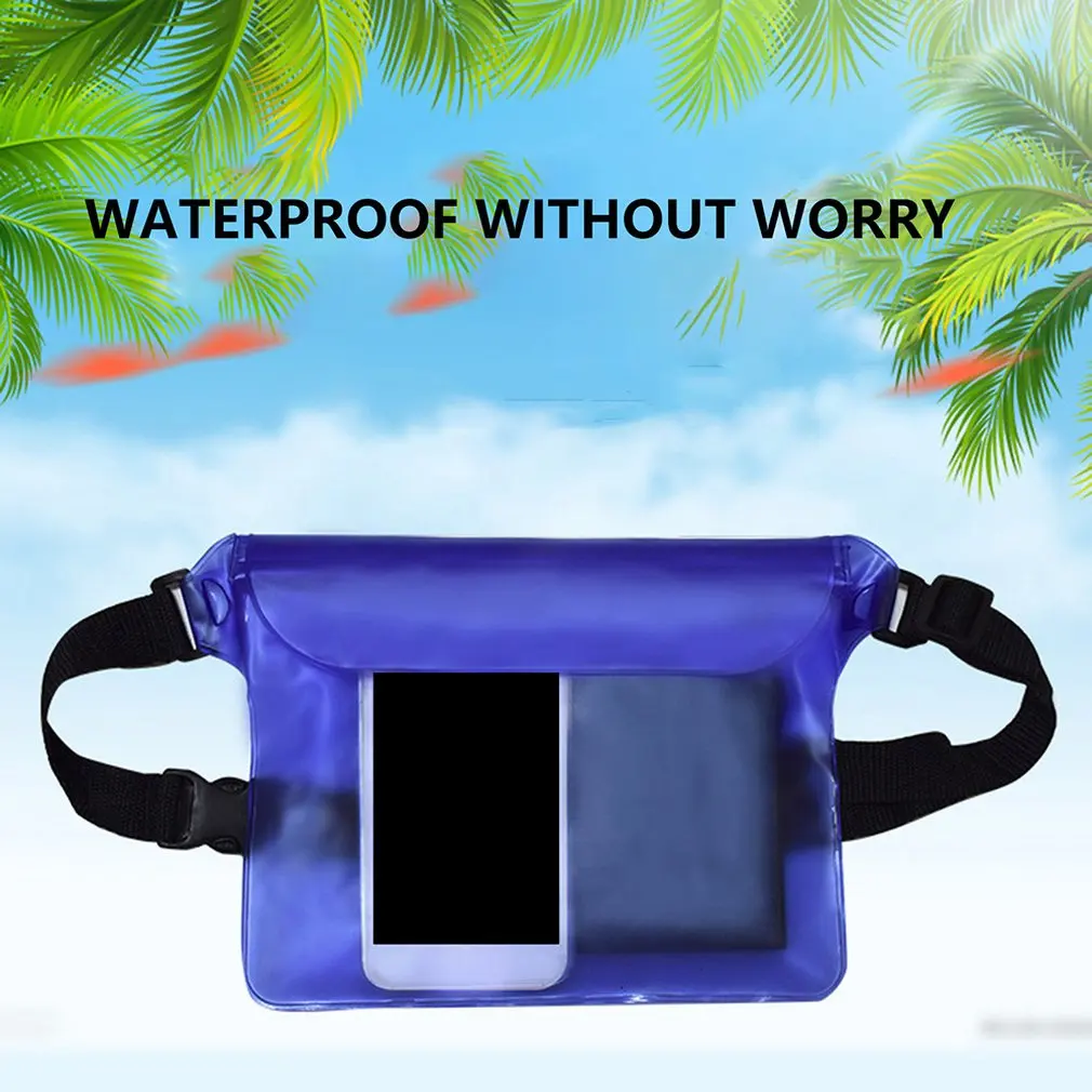 Открытый плавательный мешок для пляжа универсальный тип уплотнения для мужчин и женщин водонепроницаемый поясной мешок ПВХ сумка на пояс для iphone мобильный телефон