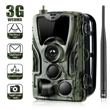 

3G Wireless Hunting Camera Trail Cameras SMS/MMS/SMTP IP66 16MP 1080P Photo Traps 940nm LEDs Wild Cameras HC801G