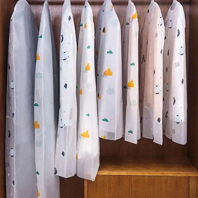 Прозрачный чехол для одежды для защиты от пыли пальто Cheongsam пуховик сумка для хранения подвесной шкаф одежда водонепроницаемый мешок для пыли