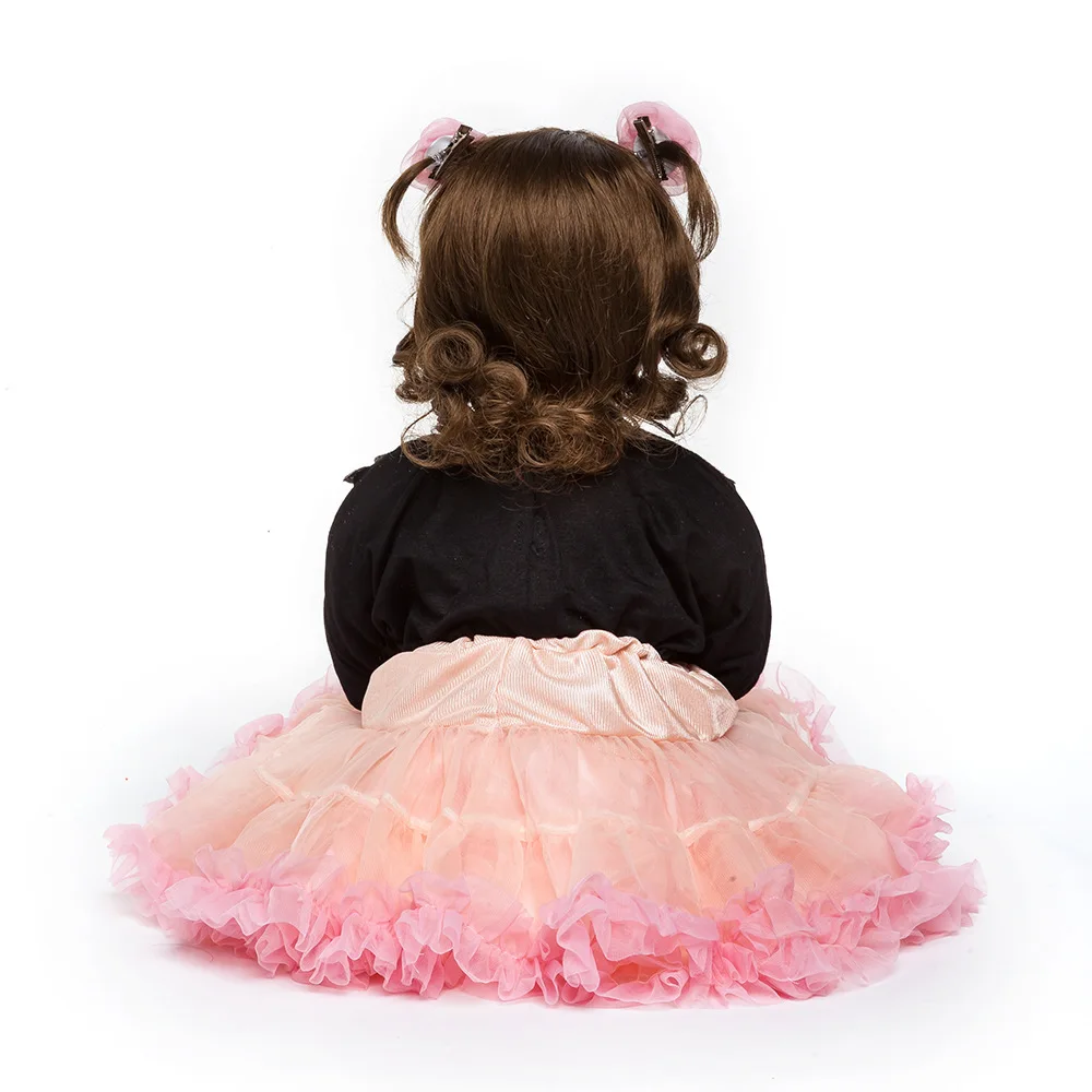 Pickwoo 18 дюймов 48 см bebes кукла реборн для маленьких девочек Мягкие силиконовые куклы