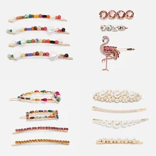 Dvacaman Bohemian ZA 4 шт. каменные заколки для волос набор для женщин девочек ювелирные изделия Свадебные Заколки карамельный цвет заколки аксессуары для волос