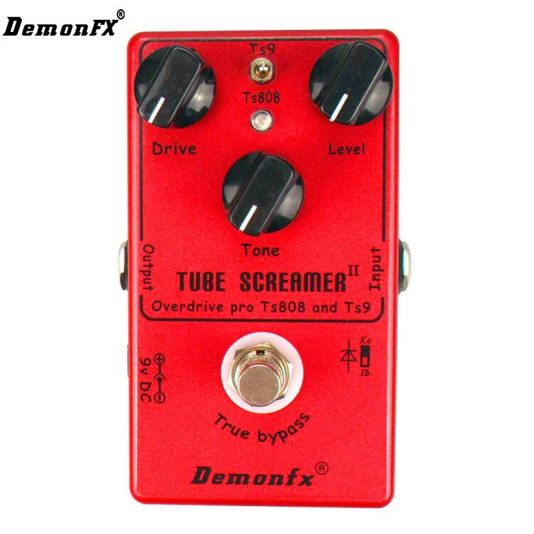 Demon FX обновленная версия V2.0 Red Tube Screamer II педаль для звукового эффекта овердрайв |