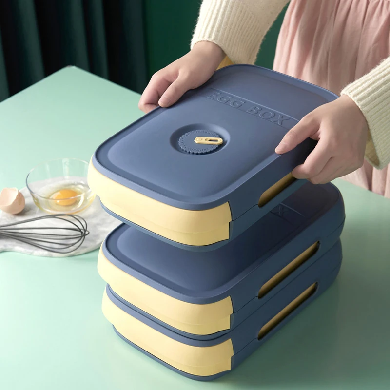 Stackable Egg Holder Storage Box Drawer Automatic Rolling Refrigerator Eggs Organizer Space Saver Container Kitchen | Дом и сад