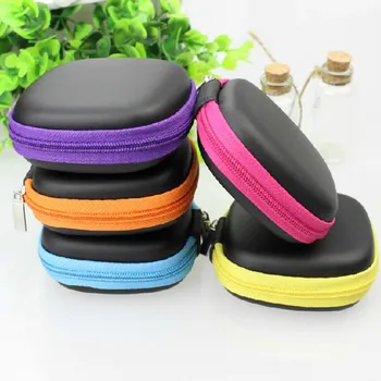 

New EVA Earphone Wire Organizer Box(Without Earphone) Data Line Cables Storage Box Case Container Organizer Coin Box 7.5cm