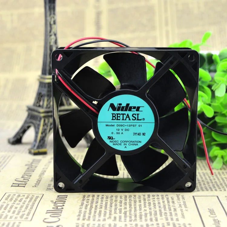 D09C-12PS7 12V 0.50A 9 см 9032 защиты электродвигателя Вентилятор охлаждения