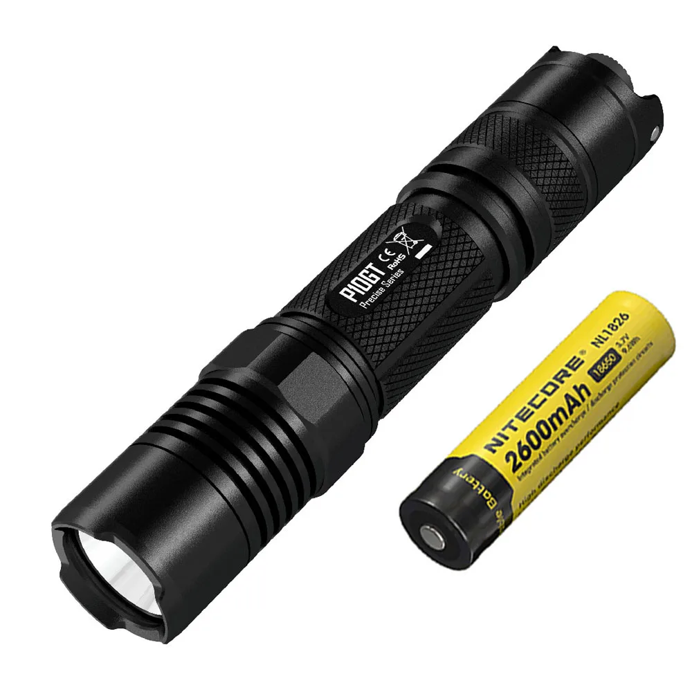 NITECORE P10GT ручной фонарь CREE XM-L2 T6 Светодиодный max 900 люмен луч расстоянии 286 метров уличный фонарик поиск спасательный маяк - Испускаемый цвет: P10GT NL1826