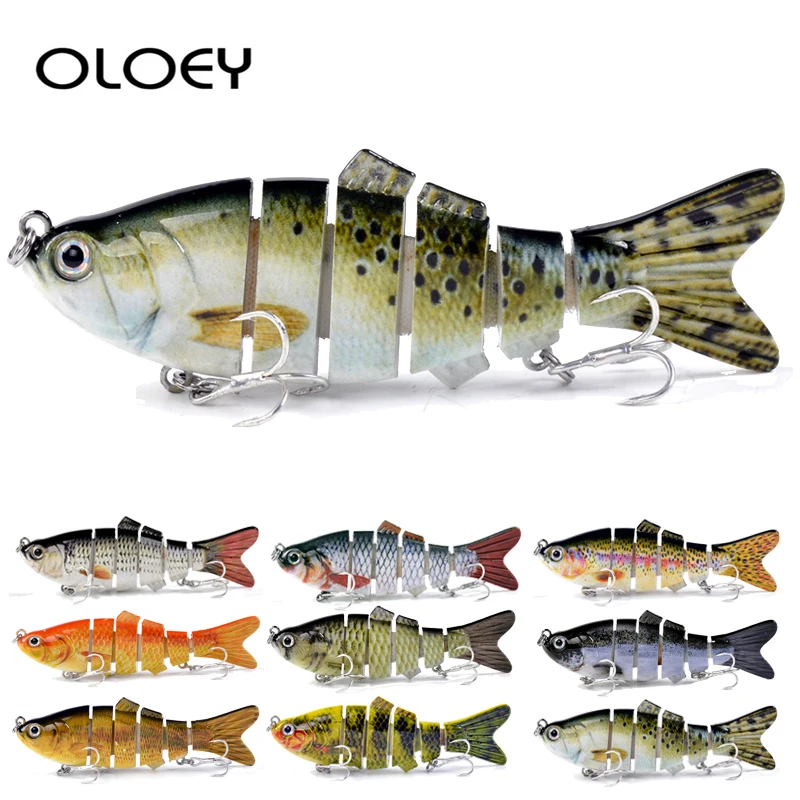 

OLOEY 10cm 17.5g Sinking Wobblers Fishing Lures Jointed Crankbait Swimbait 6 Segment Hard Artificial Bait Fishing Tackle Lure