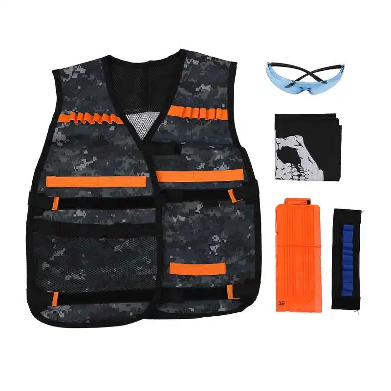 New Vest Kit Safety Vests Adjustable Fit for Nerf N-Strike Elite Team Games Hunting Vest - Цвет: as shown