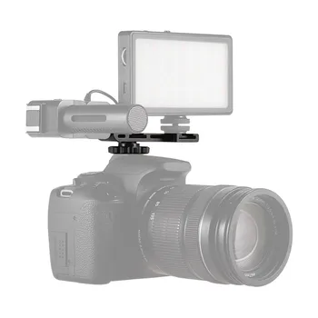 

Aluminum Alloy Triple Cold Shoe Adapter Extension Bar Bracket for Video Light Monitor Microphone Studio Flash Camera Accessory