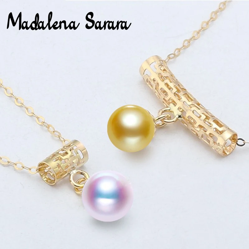 

MADALENA SARARA Saltwater Pearl 18K Gold Necklace Southsea Gold Pearl Bead Choker Necklace Pure 18k gold