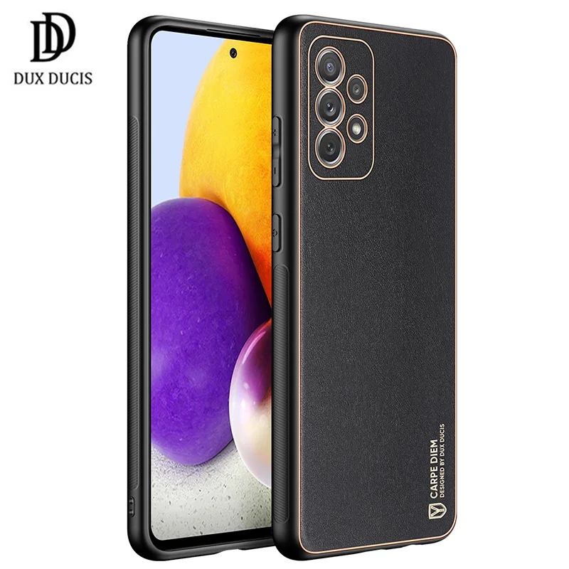 

For Samsung Galaxy A52 4G 5G Case DUX DUCIS PU Leather+TPU Anti-Slip Camera Protection Back Cover For Samsung A72 4G 5G