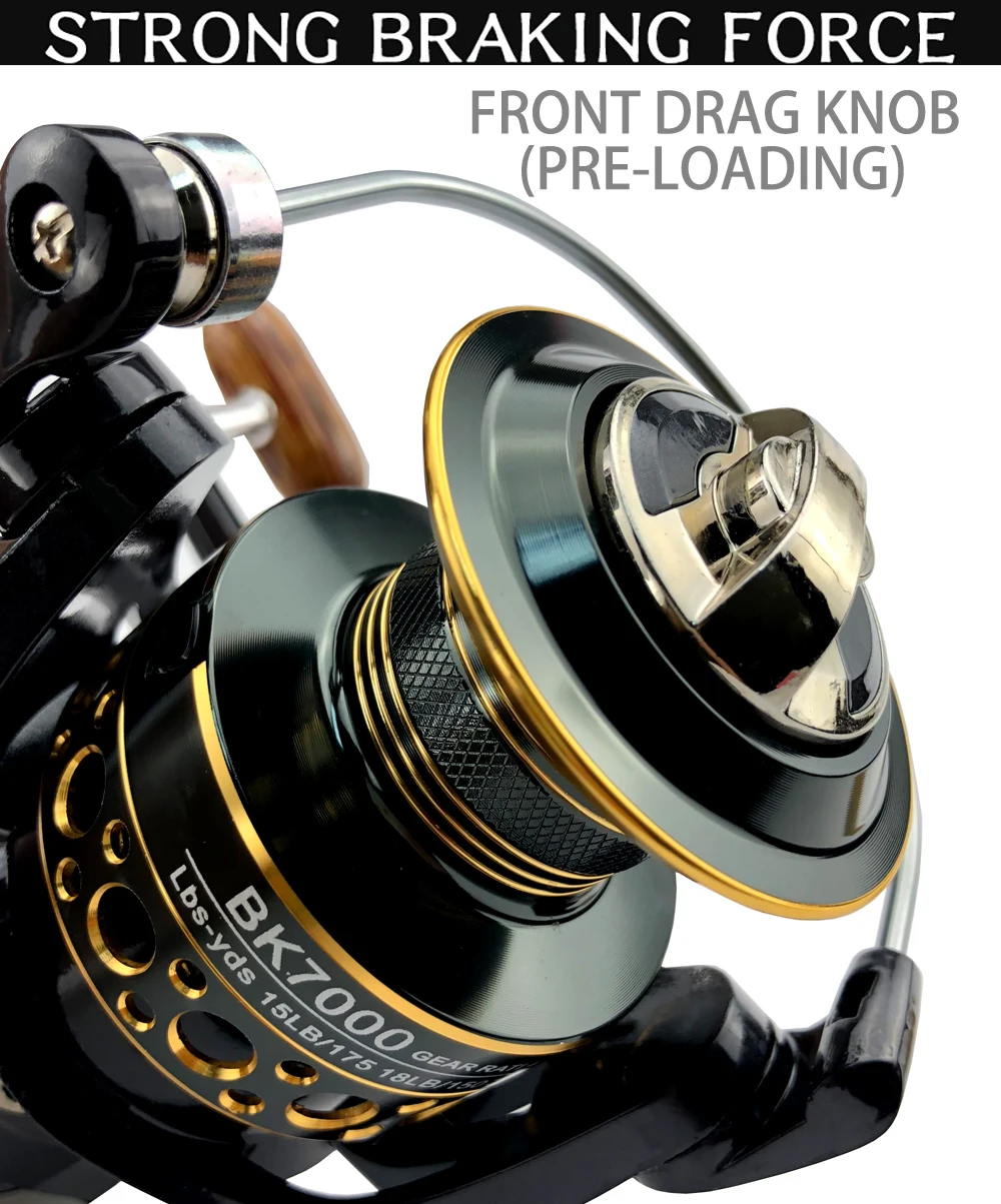 Wooden handshake Spinning Fishing Reel