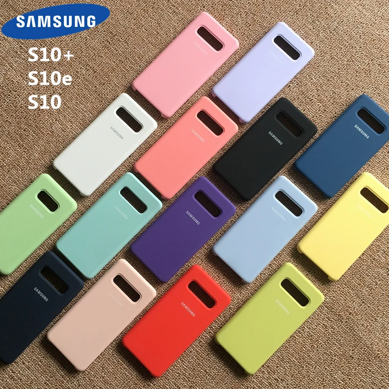Силиконовый чехол для Samsung S10 + шелковистый мягкий на ощупь из жидкого силикона