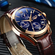 Relogio Masculino LIGE для мужчин s часы лучший бренд класса люкс мужская мода Бизнес водонепроницаемые кварцевые часы для мужчин повседневные кожаные часы