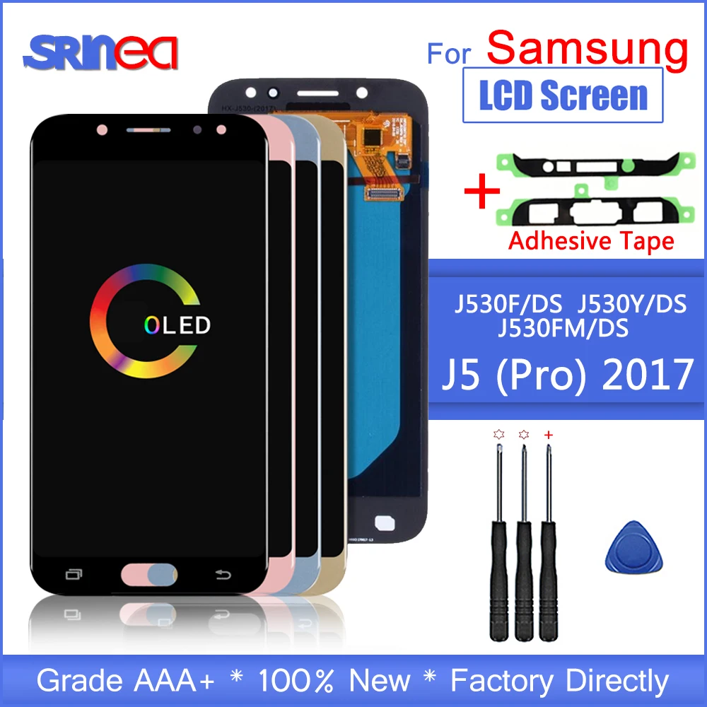 OLED ЖК для Samsung Galaxy J5 2017 j530 J530F дисплей с сенсорным экраном дигитайзер сборка Pro