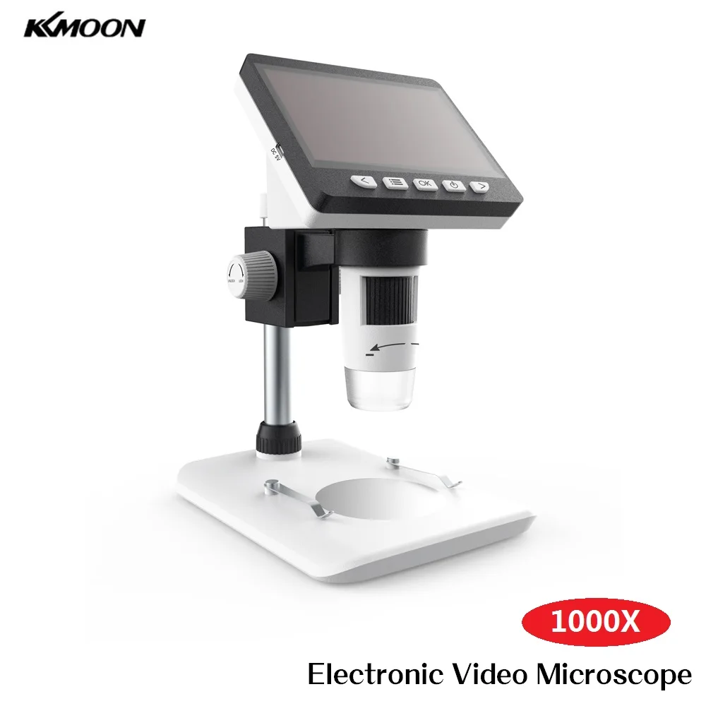 

1000X 4.3" 1080P 8 LEDs usb microscope Digital Electronic Microscope Support for soldering camera with Battery Digital Magnifier