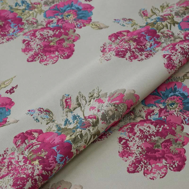 Роза красные цветы парча жаккардовая ткань для платья Базен riche getzner tissu telas por metro Африканский tissus tela stoffen tecidos