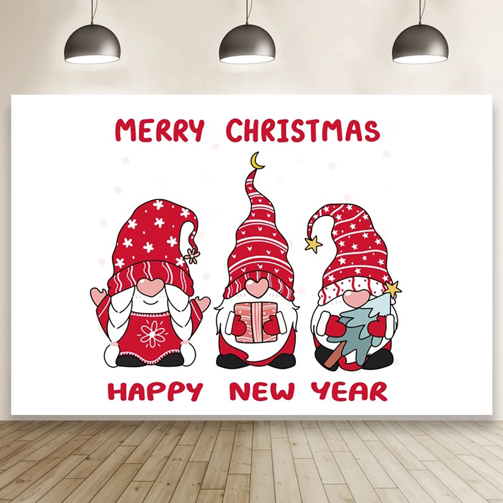 

Laeacco Cartoon Red Santa Claus Baby Room Decor Birthday Portrait Backdrop Photographic Photo Background For Photo Studio