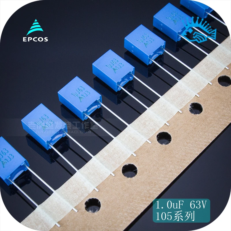 1uF 63V 105 EPCOS non-polar film audio capacitor MET 5% 5pcs/50pcs