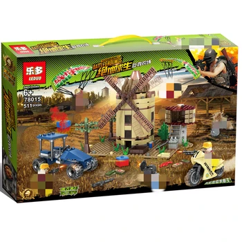 

New 551pcs PUBG Desert Map Farm Battle Weapons Military Army WW2 Building Blocks SWAT City Toys