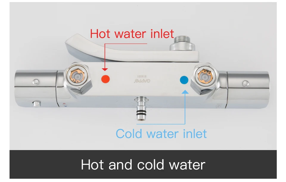 GAPPO латунные Термостатические дождевые теплые смесители для холодной воды для душа Ванная комната безопасный теплый смеситель для душа