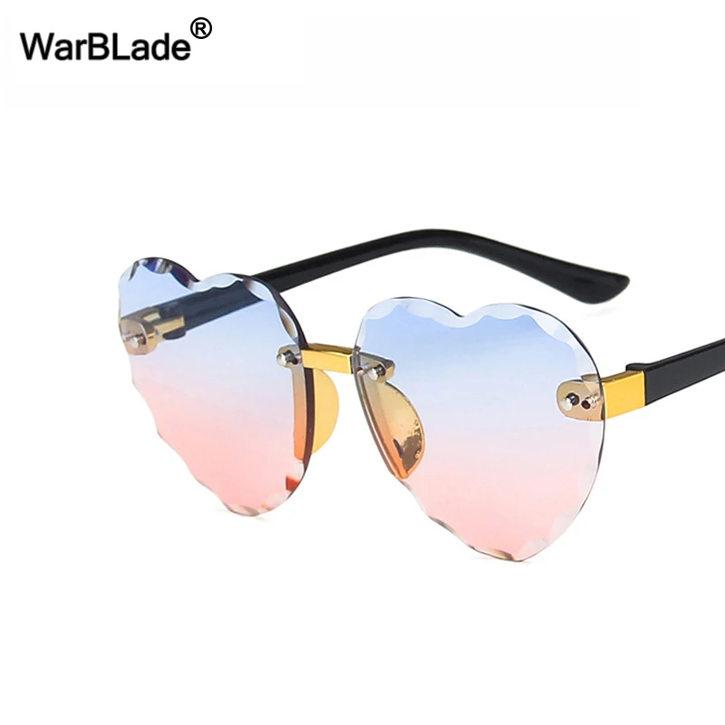 WarBlade Cute Heart Rimless Outlet sale feature Children Shape Sunglasses Under blast sales Kids