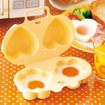 

1Pcs Creative Mini Breakfast Plastic Microwave Oven Egg Steamer Multi-Function Practical Flower Love Egg Evaporating Mould