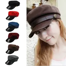 Мужской женский стильный Военный Армия Кадет Бейсболка Шляпа кожаные грузовые шапки BDHAT0017