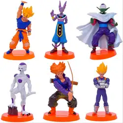 6 шт./компл. Dragon Ball Z Goku фигурка игрушки Аниме ПВХ Коллекция Фигурки Модель игрушки для детей Рождественский подарок