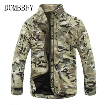 

Tactical Military Fleece Jacket Men Thermal Shark Skin Patch Camp Hunt Warm Outwear Army Clothes Camouflage Windbreaker Jacket