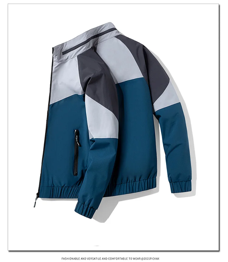 2022 Spring Men Jacket Fashion Casual Baseball Coat Stand Collar Bomber Jackets Mens Autumn Zipper Jacket Clothing Plus Size 5XL stone island jacket