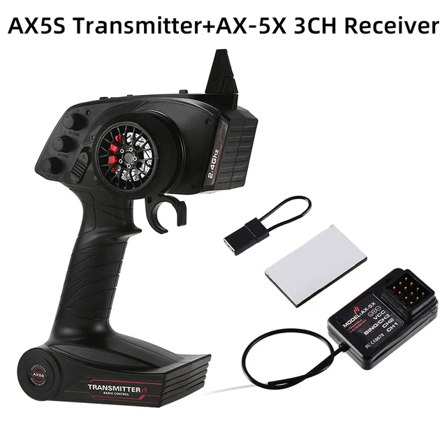 AUSTAR AX5S 2.4G 3CH Transmitter with AX-5X Receiver 10A Brushed ESC for 1/10 1/8 RC Crawler