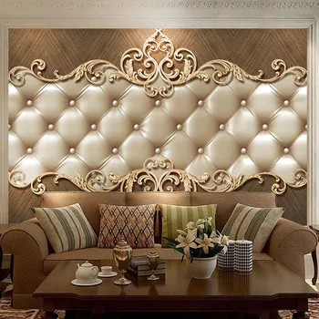 

3D Wallpaper European Style Retro Soft Roll Flowers Photo Wall Murals Living Room TV Bedroom Background Wall Decor Wall Painting