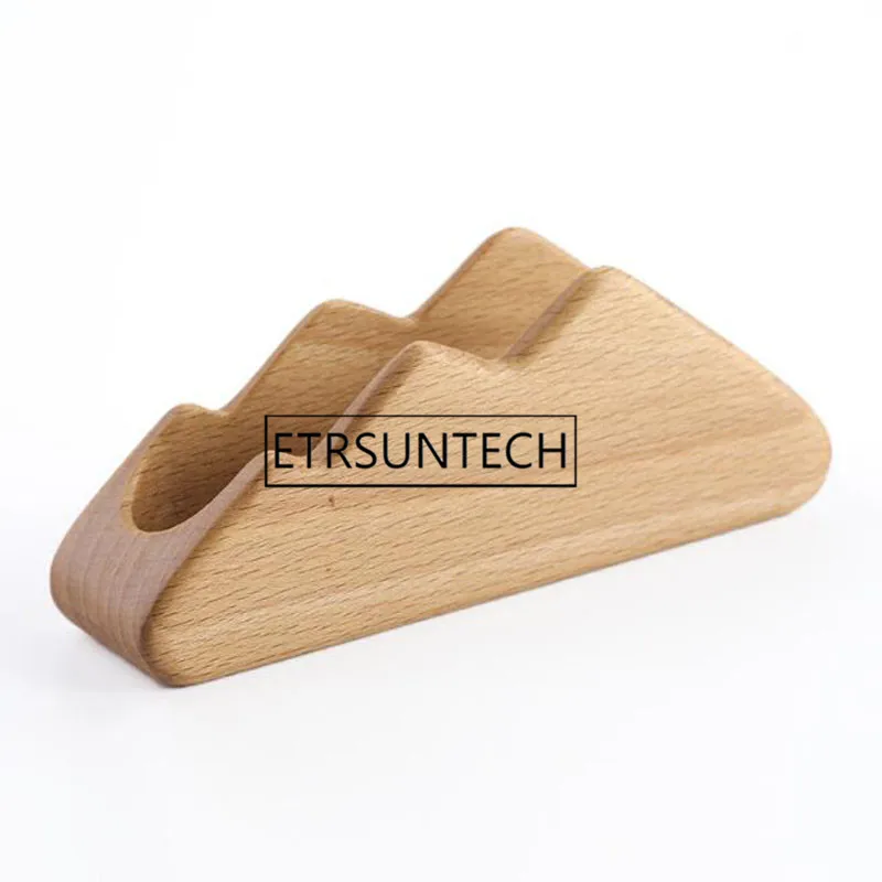 Flash Deal 50pcs  Wooden Business Card Holders Note Holder Display Device Card Stand Holder Office Desk Accessories Organizer 3