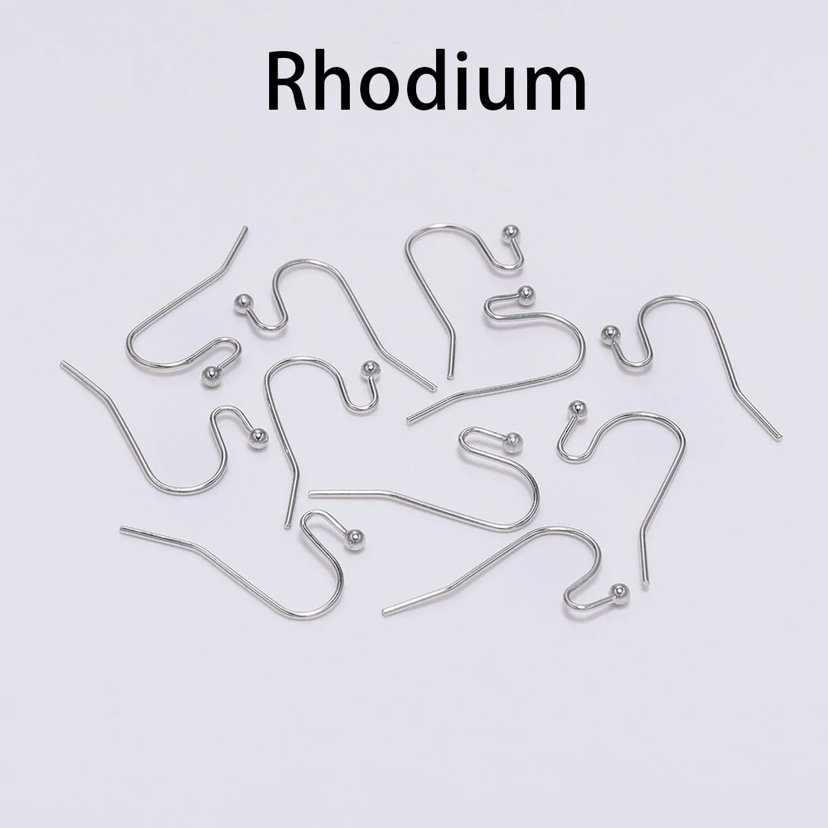 Rhodium 100 шт./лот 21*16 мм Серьги провода серьги-Крючки для изготовления ювелирных изделий DIY Ювелирные изделия из серебра аксессуары поставки - Цвет: Rhodium