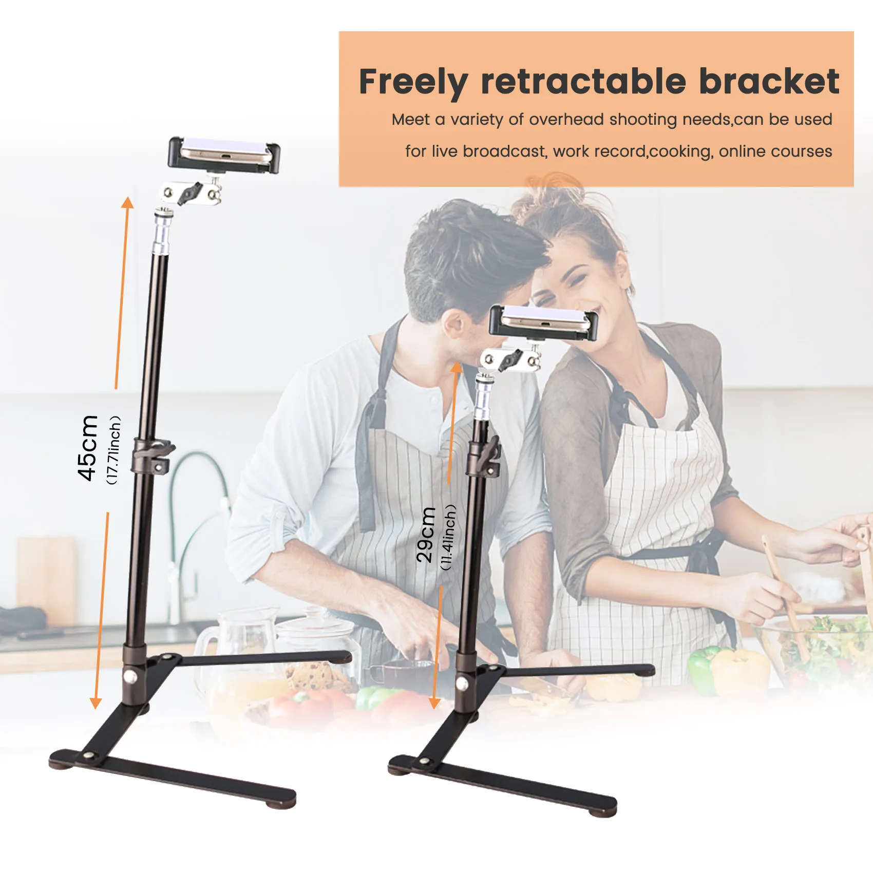 Suporte de telefone celular, tripé de mesa,