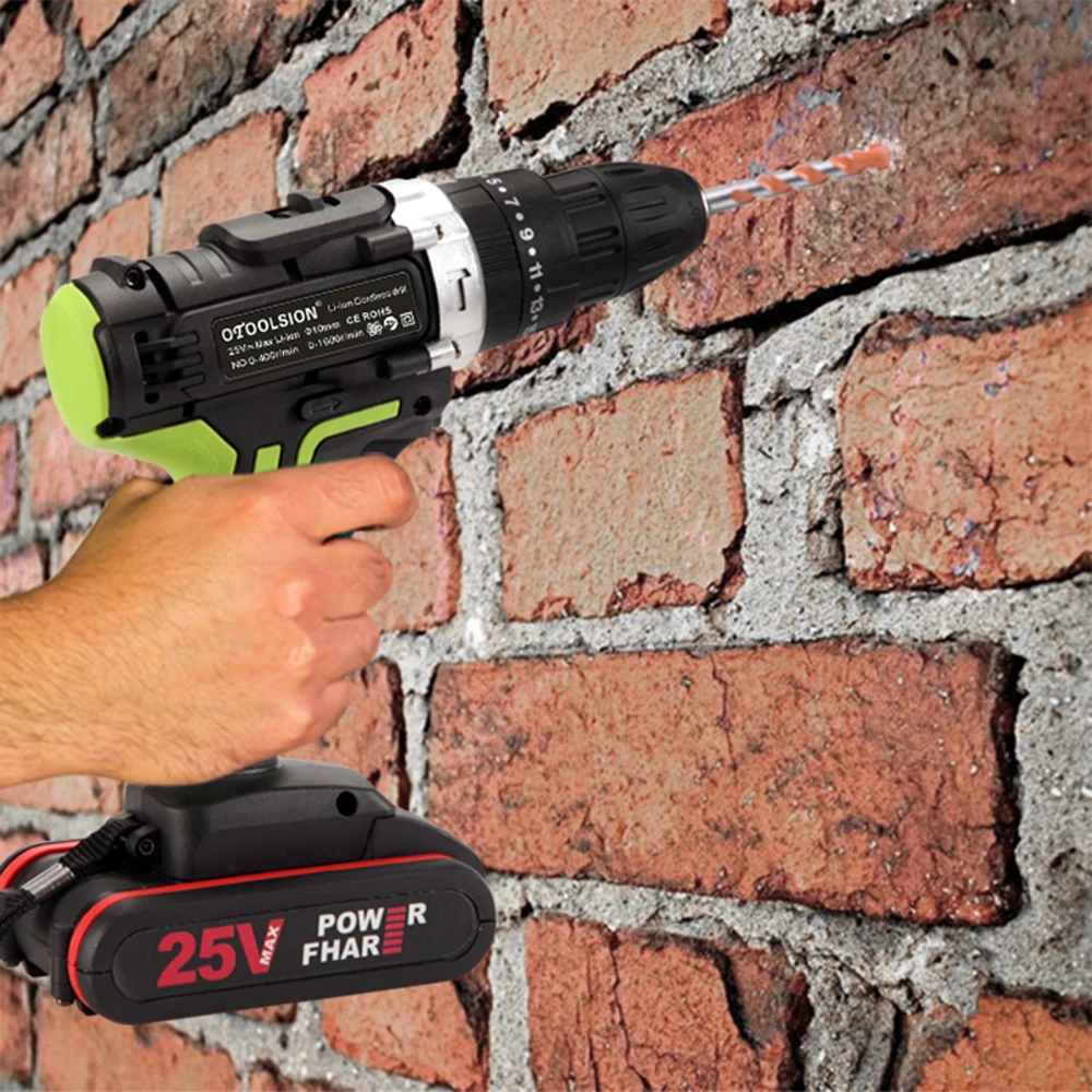 New 25V Impact Screwdriver Cordless Screwdriver Power Tool Set Impact Electric Drill Screwdriver Drill Electric Screwdriver (17)