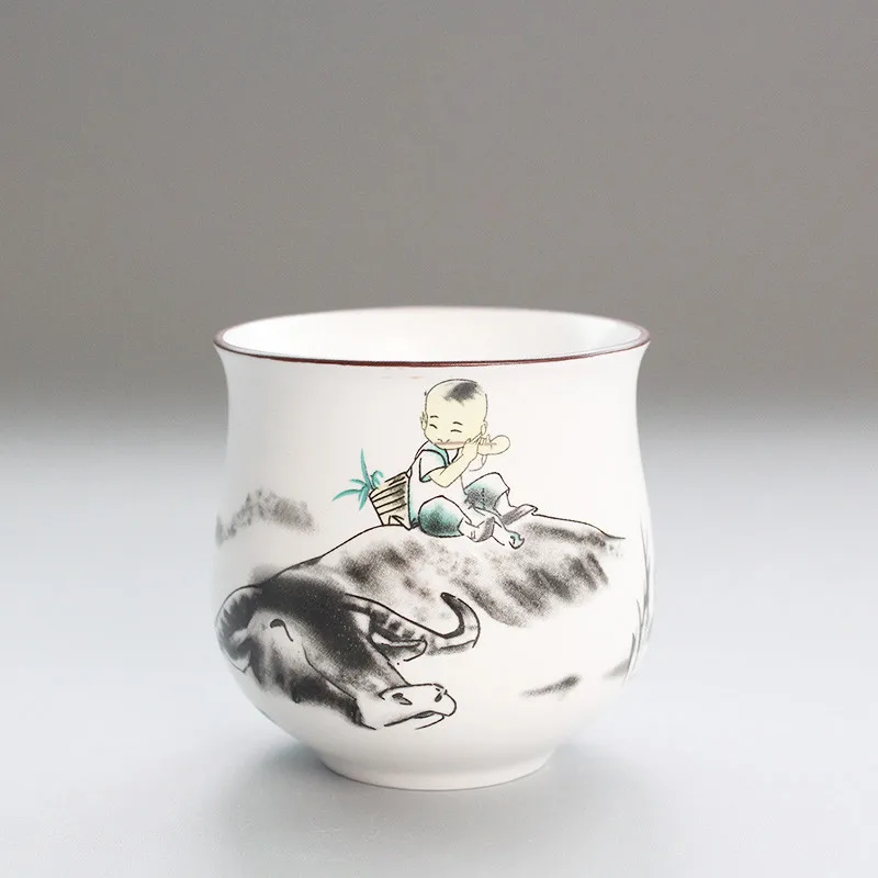 Японский стиль картины с ручной росписью керамическая чашка 180 мл большой размер дегустация чашки чая питьевое пиво Кофе Вино Виски кружка