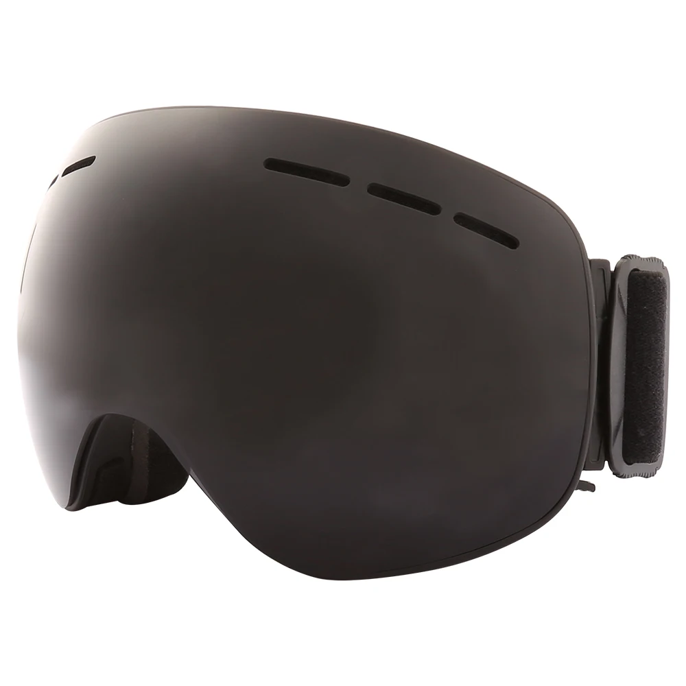 Магнитные лыжные очки jiepolly бренд Анти-туман сферическая большая маска для катания на лыжах очки для лица Сноуборд скейтинг очки для мужчин wo мужские - Цвет: Frame Black