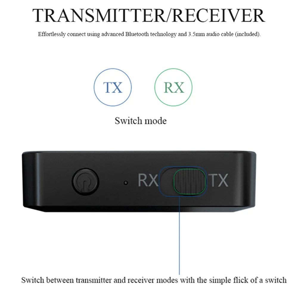 Durable Bluetooth Transmitter Receiver Hands Free Speaker Headphone HIFI 2 In1 RCA Audio Adapter Sound Power Amplifier