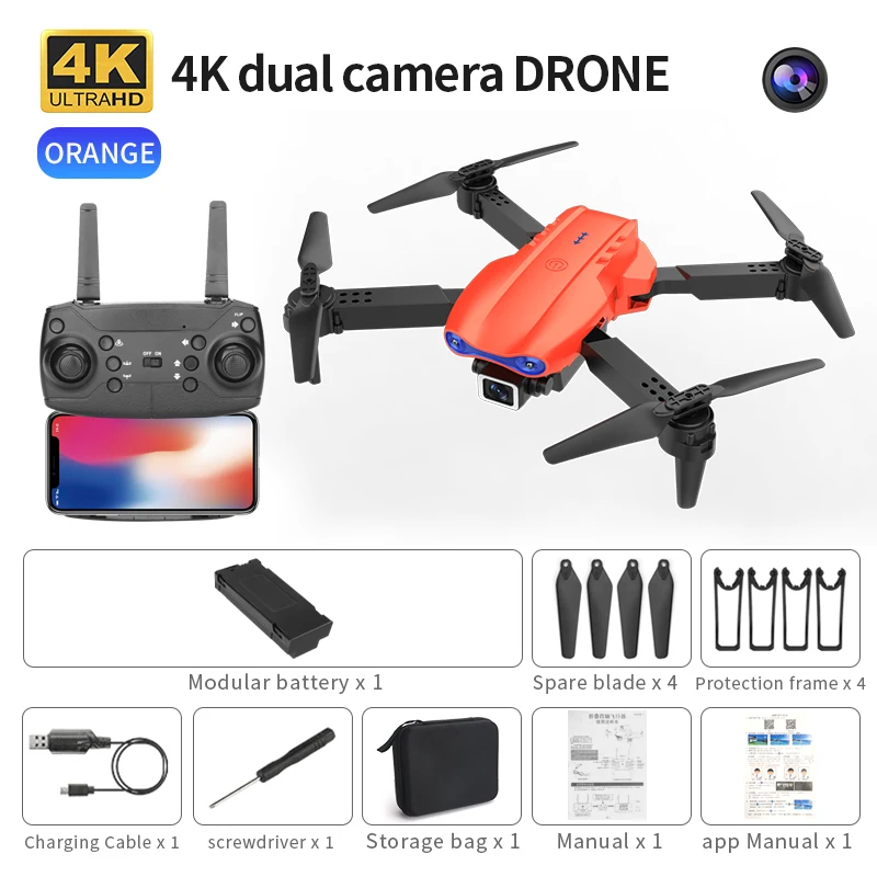 Nouveau type K3 Drone avec caméra 4K NOIR - Drone avec caméra