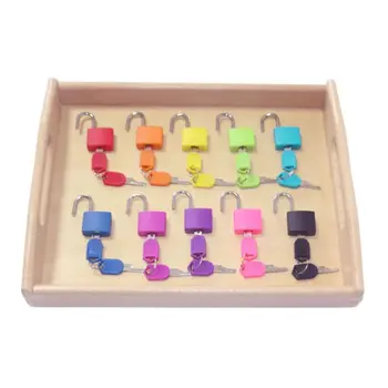 

Wooden Tray Locks Set Children Kids Preschool Educational Sensory Toys Materials Baby Boys Girls Intellectual Puzzle Toy Y4UD