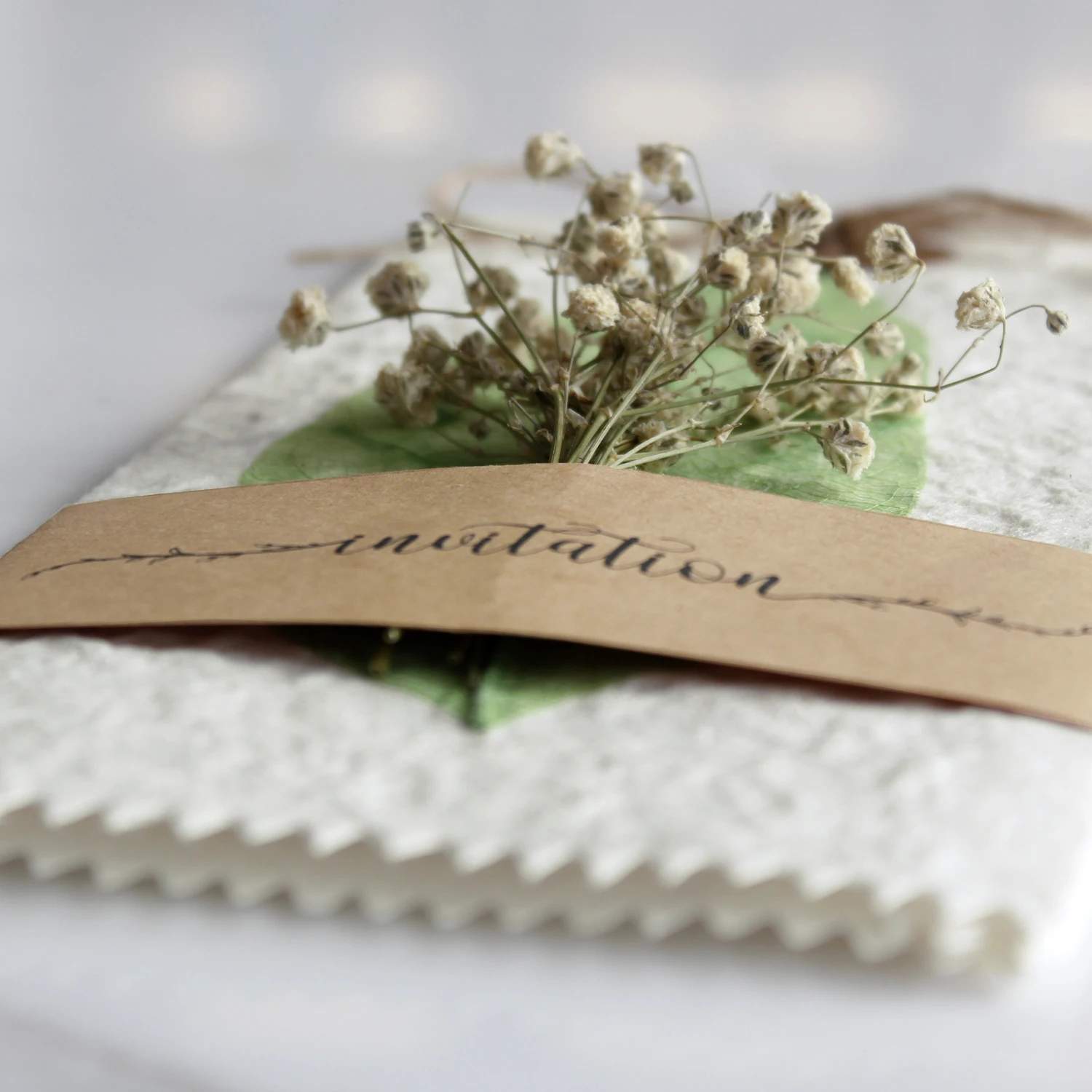  50pcs Rustic Wedding Invitations Customized Invitations Flowers Wedding Invited with Envelope - 4000031999967