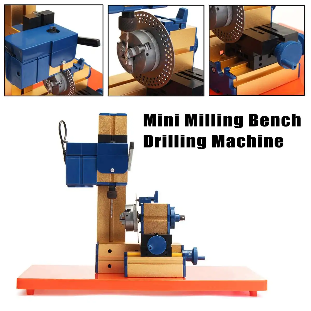 

24W DC 12V 2A DIY Mini Lathe Rotary Spin Indexing Milling Drilling Machine Electric Drill Tools