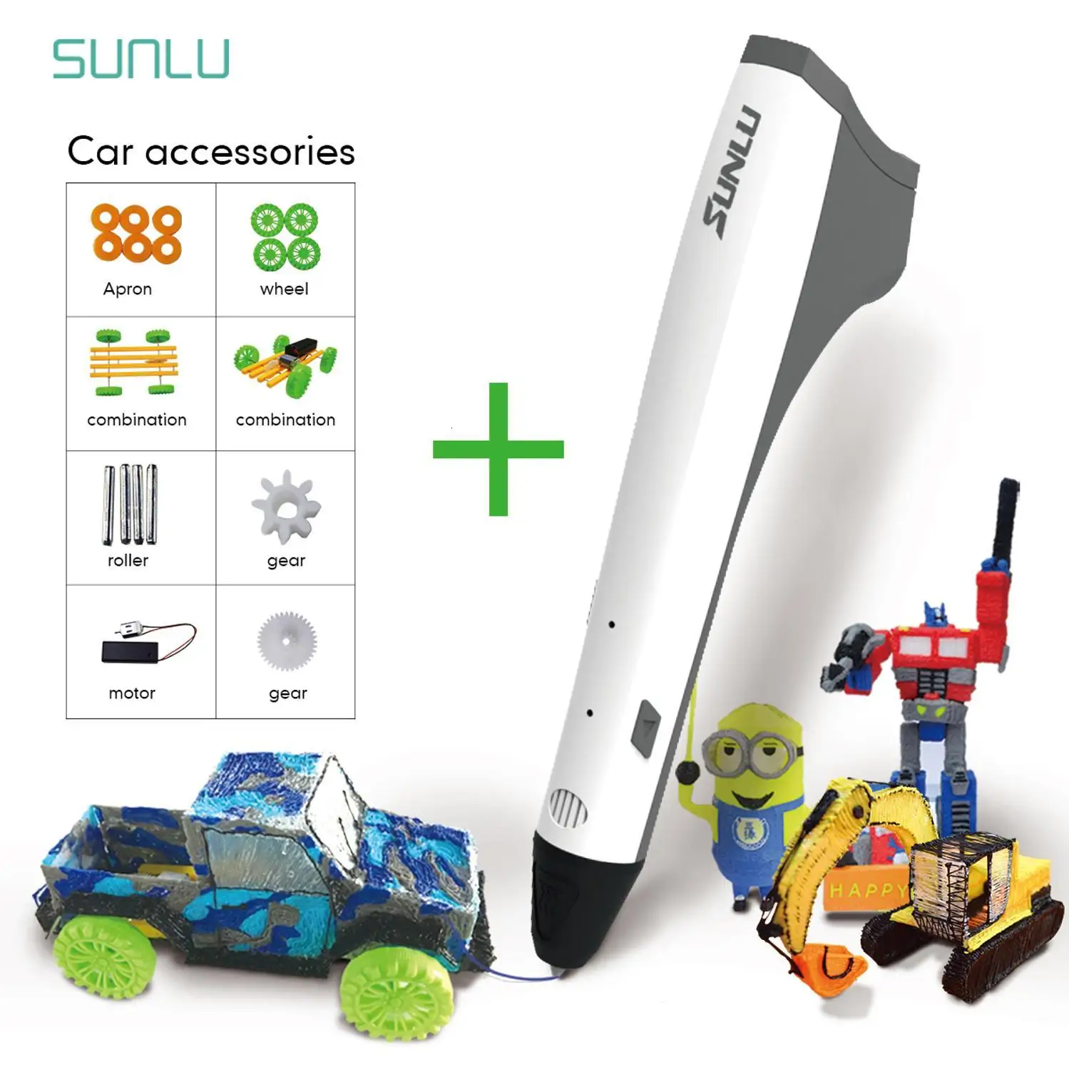 

SUNLU 3D Pen M1 Orginal 3D Printing Pen DIY Car Set Best Gift For Children Low Temperature Drawing Pens