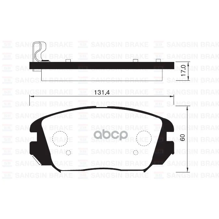 Колодки Тормозные Hyundai Sonata V(Nf)/Kia Opirus 05- Передние Sangsin Brake Sp1182 Sangsin brake арт. SP1182