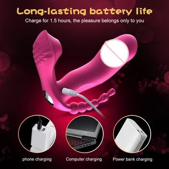 3 IN 1 Heating Sucker Vibrator Clitoris Sucking Vibrators Anal Beads Stimulator Wearable Oral Vagina Dildo Sex Toys for Women 3