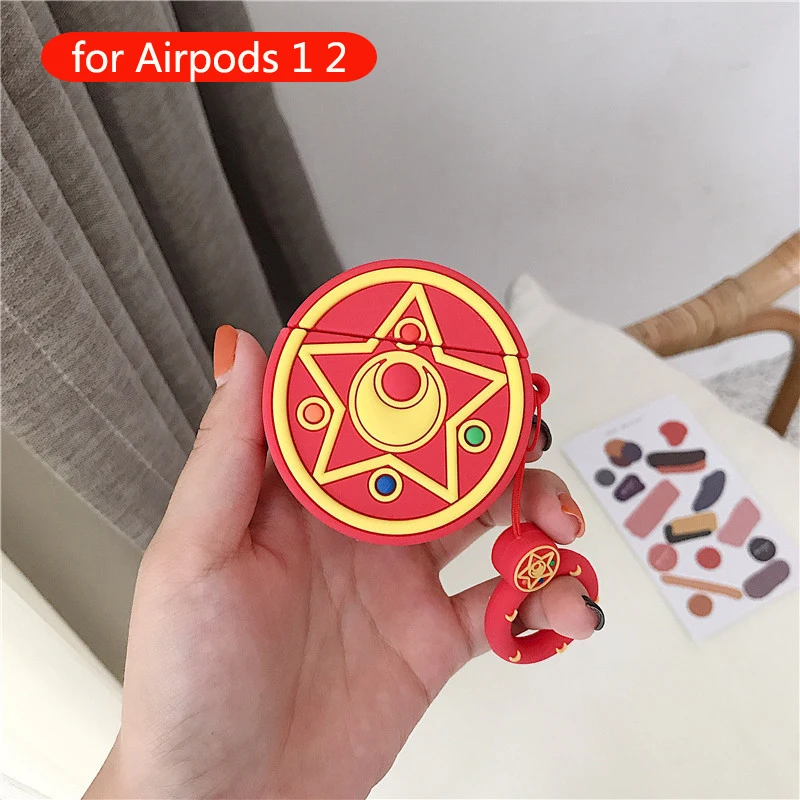 Милый мультяшный беспроводной чехол для гарнитуры Bluetooth для Apple Airpods 1 2, силиконовые наушники для Airpod, аксессуары, защитный чехол - Цвет: 92