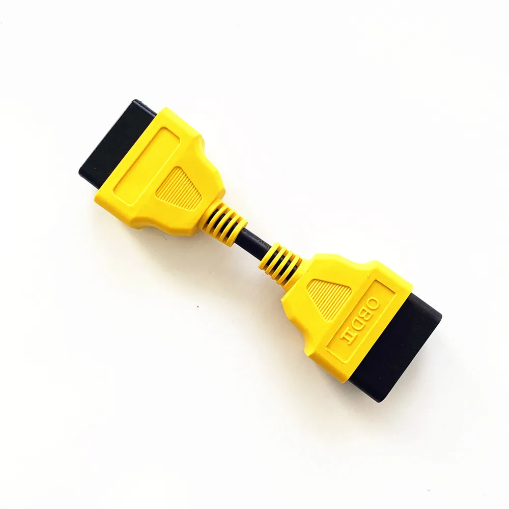 OBD 16 핀 수-암 커넥터 케이블, 13 cm obd2 연장 케이블, 자동차 플러그 연장 코드, 인터페이스 와이어에 적합