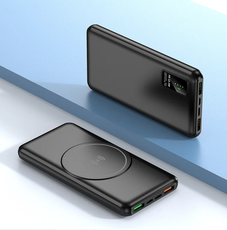 10000/20000mAh Power Bank Built in Cable 15W Magnetic Qi Wireless Charger for iPhone 12mini 12 pro max 22.5W Powerbank for Phone charmast